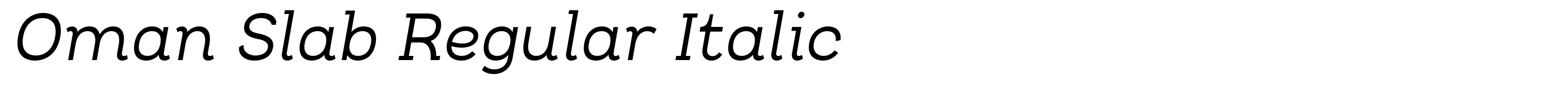 Oman Slab Regular Italic